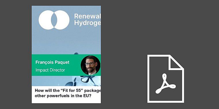 François Paquet (Renewable Hydrogen Coalition) - How will the “Fit for 55” package impact the development of green hydrogen and other powerfuels in the EU?